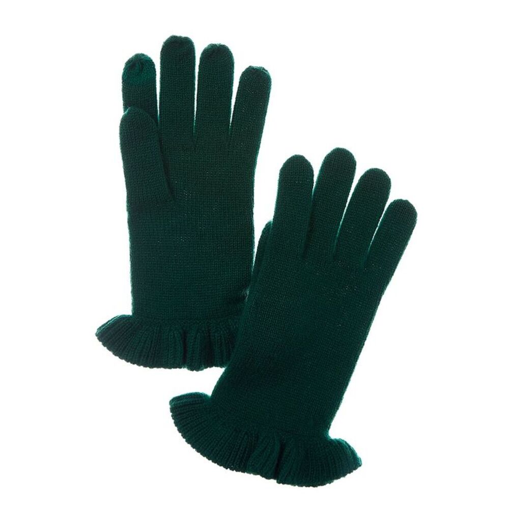 Sofiacashmere Touchscreen Cashmere Gloves, Green